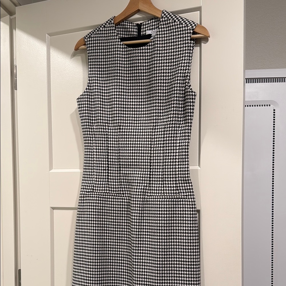 10 Crosby Derek Lam Black and White Halter Sheath Midi Dress